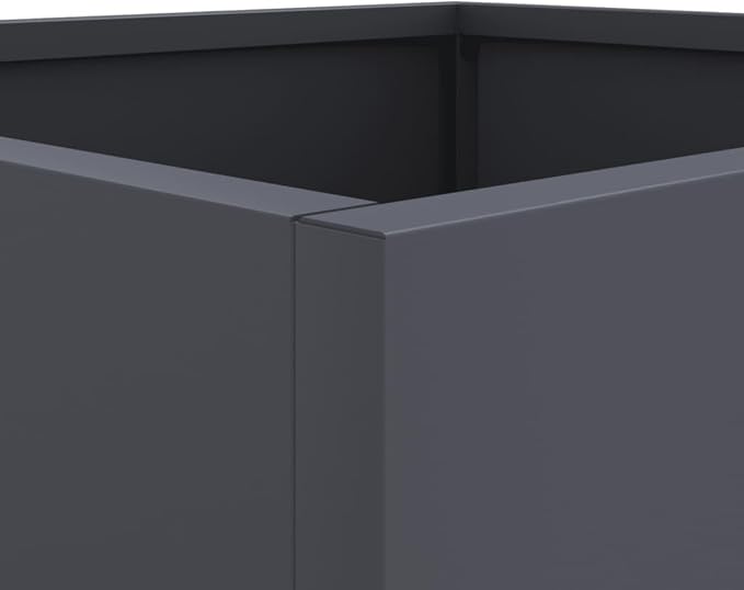 Planter Raised Garden Bed Planter Boxes Outdoor Garden Bed Suitable for Restaurants Backyard Patios Flowers Anthracite 16.5x15.7x15.4 Steel