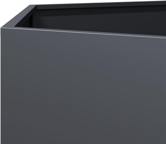 Large Anthracite Steel Hexagonal Garden Planter 47.2x54.3x17.7in Outdoor Raised Garden Bed for Flowers Herbs Durable Metal Planter Box