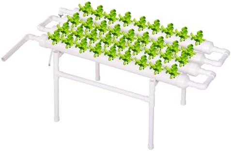 Hydroponics Growing System 1 Levels 36 Sites/Hydroponic Planting Vegetables Garden Tools with Water Pump Timer Nest Basket Growth Sponge for Vegetables Flowers Fruits