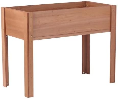 48x24x30 inch Raised Garden Bed with Legs Elevated Wooden Planter Box for Outdoor Plants Flowers Fruits Vegetable Herb Growing. (40 * 20 * 31 Brown)