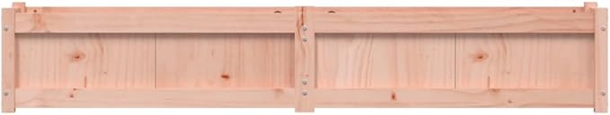 Large Rustic Wooden Garden Planter Solid Douglas Fir Wood 70.9x70.9x12.2 inch Rectangular Outdoor Raised Garden Bed for Patio Deck Balcony