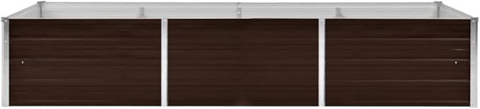 Raised Garden Beds Outdoor Balcony Planter Boxes Garden Raised Bed Brown 94.5x31.5x17.7 Galvanized Steel Suitable for Garden Terrace and Balcony planters