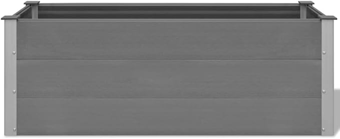Garden Raised Bed WPC 59.1 x 19.7 x 21.3 GrayWeight:44.16lbs43607