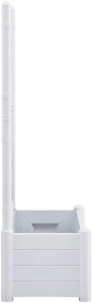 Large Garden Planter White Polypropylene UV-Resistant 39.4 x 16.9 x 55.9 in for Climbing Plants Outdoor Patio Balcony