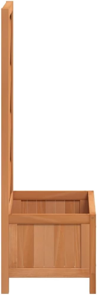Planter with Trellis Patio planters Raised Flower Bed Gardening Box Standing Planter Suitable for Nursery Courtyard Orchard Corridor Brown Solid Wood Fir