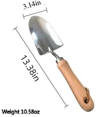 Garden Tool Set Stainless Steel Hand Trowel Scoop Fork - Durable Wood Handle Gardening Tools for Planting &amp Potting - Essential Indoor Outdoor Garden kit for Home Gardener (Style A)