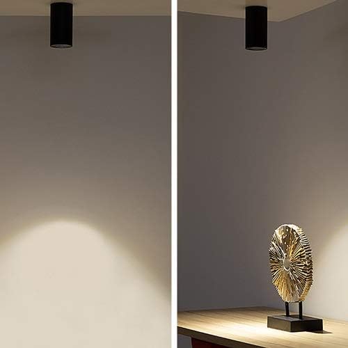 Spotlight 7w 9 Black Led Wall Mounted Spotlights Punching Single Downlights Living Room Ceiling Cupboard Light