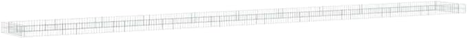 Gabion Raised Bed Silver Galvanized Steel Extra Long Durable Planter for Outdoor Plants Garden Bed 39.4 x 39.4 x 7.9 Inches