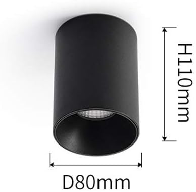 Spotlight 7w 9 Black Led Wall Mounted Spotlights Punching Single Downlights Living Room Ceiling Cupboard Light