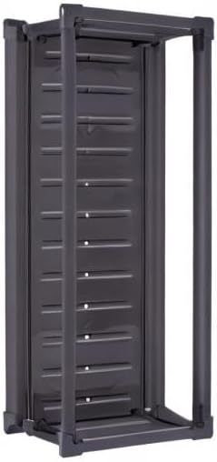 NuVue Products 26021 Outdoor Elevated Garden Bed for Growing Edible Plants and Flowers BPA-Free Woodgrain Panel Elevated Planter Box 35.5” L x 15” W x 32” H Dark Gray