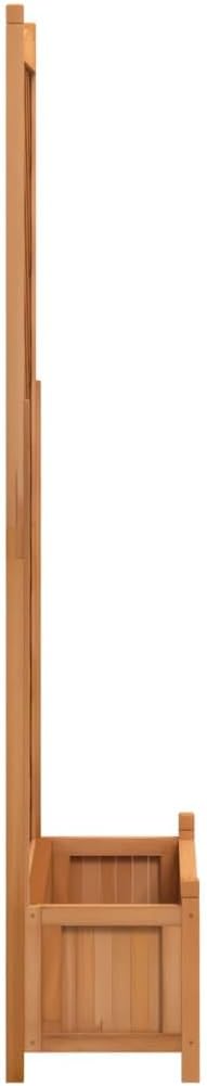 Wooden Planter with Trellis Brown Solid Fir Raised Garden Bed for Climbing Plants Outdoor Raised Planter Box with Trellis Garden Flower Beds Patio Planters for Vegetables and Flowers