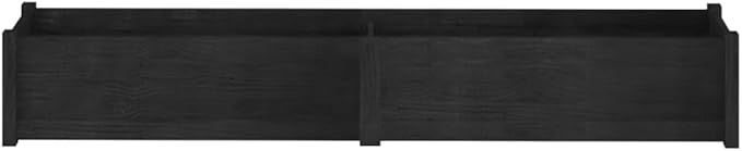 2pcs Wooden Garden Planter Box Outdoor Raised Garden Bed Garden Yard Wood Box for Vegetables Flowers Herbs and Succulents Black 78.7x12.2x12.2 Solid Wood Pine