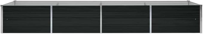 Garden Raised Bed Outdoor planters Planter Boxes Outdoor Garden Bed Suitable for Backyard Flowers Restaurants Patios Anthracite 126x31.5x17.7 Galvanized Steel