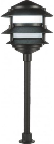 L2030B-C-BK-CW LED OUTDR 3-Tier PGODA CLR Lens CST AL 12V 4700K-BLK