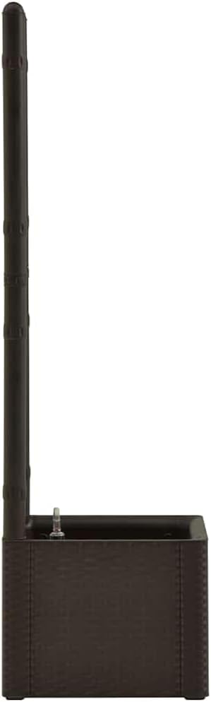 Garden Raised Bed with Trellis - 16.9 x 55.9 Large Mocha Planter Box Self Watering System for Vegetables Flowers Herbs Tall Outdoor Planting