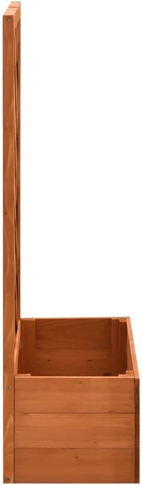 Garden Trellis PlanterWood Planter with Trellis Planter Box with Trellis Raised Garden Bed Outdoor for Plants Hanging Flower BasketsOrange 19.7x9.8x35.4 Solid Firwood