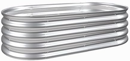 4x2x1ft Raised Garden Bed Kit Galvanized Planter Raised Garden Beds for Outdoor for VegetablesFlowers Herbs Heavy Duty Rust Resistant Easy Assembly