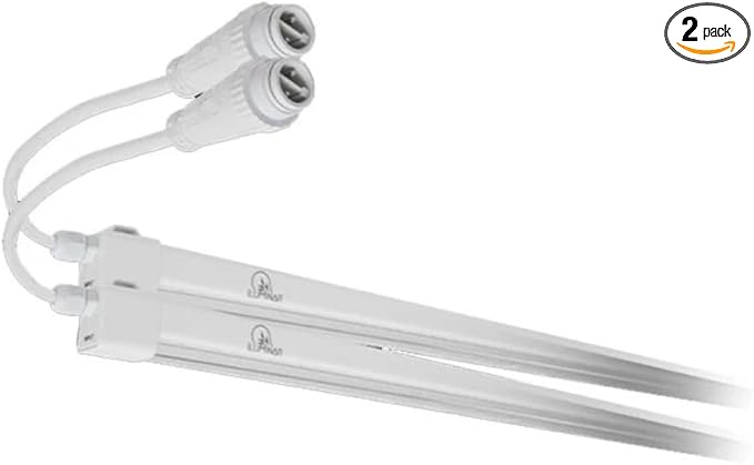 Iluminar 18W Clone LED Twin-Pack Grow Lights for Seedlings Cloning &amp Propagation | Energy Efficient Daisy Chainable IP66 120-277V