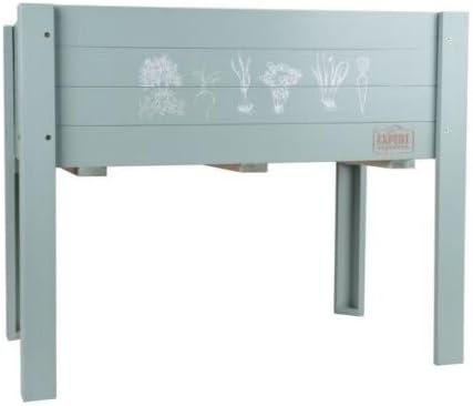Wood Raised Herb Vegetable Flower Raised Garden Planter Box with LegsChalk Board Back and Planter Grow Bag Insert Kids or Adult