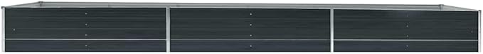 Galvanized Steel Garden Raised Bed Kit Outdoor Planter Raised Garden Boxes Metal Raised Garden Beds for Vegetables Herbs Flowers 189x31.5x17.7 Anthracite-1132