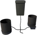 AutoPot 2 Pot GeoPot System with 5 Gallon Fabric Pots - Self-Watering Gravity-Fed Hydroponic System (2Pot with 12.4 gal Tank) Indoor Black
