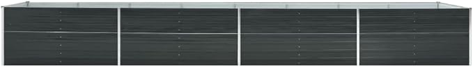 Garden Raised Bed Galvanized Steel 236.2x31.5x17.7 Anthracite