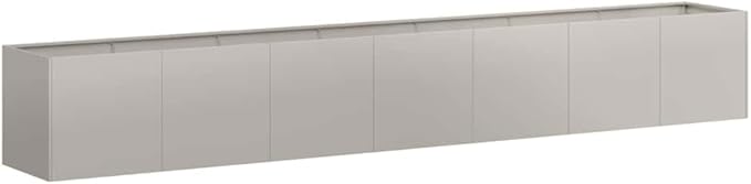 Large Rectangular Raised Garden Bed Planter Box Outdoor Rusty Weathering Steel Metal Trough for Patio Balcony Gardening