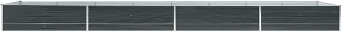 YAFF Large Anthracite Galvanized Steel Raised Garden Bed – Durable &amp Sleek 236.2 x 236.2 x 17.7 Inches Perfect for Outdoor Planting Vegetables &amp Herbs Garden &amp Balcony Use