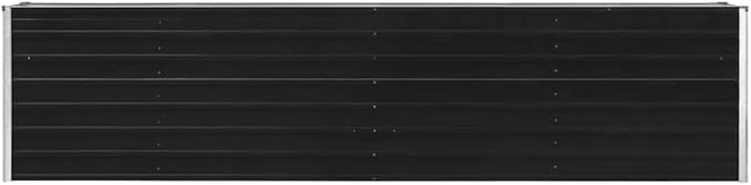 Products for Backyard Patio Balcony Raise Planter Stand Garden Bed Raised Garden Bed 126x15.7x30.3 Galvanised Steel Anthracite