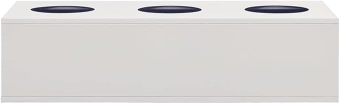 Light Grey Steel Flower Box Medium 35.4x9.1 Inch Rectangular Planter for Outdoor Plants Durable Metal Raised Garden Bed for Patio Office Indoor Outdoor Use