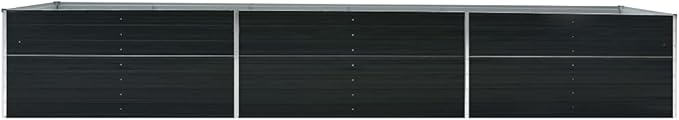 Garden Raised PlanterGarden BedGalvanized Raised Garden BedPlanter Raised bedsGalvanized PlanterFlower BedBed Galvanized Steel 189x31.5x30.3 Anthracite