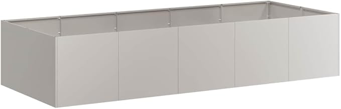 Large Rectangular Raised Planter Bed Weathering Steel Rustic Finish Outdoor Garden Planter Box 31.5 x 78.7 x 15.7 Inches Brown for Vegetable Flower Gardens Patio