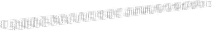 SKM Gabion Raised Bed Galvanized Steel 177.2x11.8x3.9-56441026