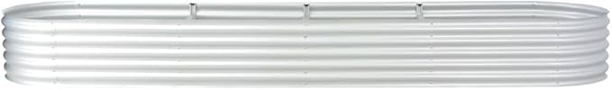 SKM Garden Raised Bed Garden Raised Bed 157.5x31.5x17.3 Galvanised Steel Silver