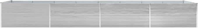 Garden Raised Bed Galvanized Steel 236.2x31.5x17.7 Gray