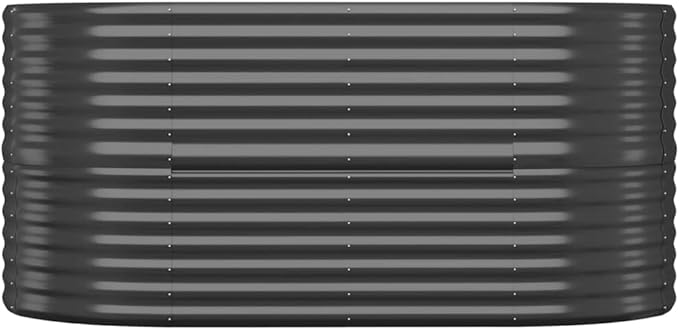 SKM Garden Raised Bed Anthracite Powder-Coated Steel 59.8x31.5x26.8 inAnthracite (Weight 20.81KG)