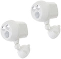 Mr. Beams MB382 400 Lumen Version Weatherproof Wireless Battery Powered Led Ultra Bright Spotlight with Motion Sensor 2-Pack White White 400 Lumens (MB382-WHT-02-13)