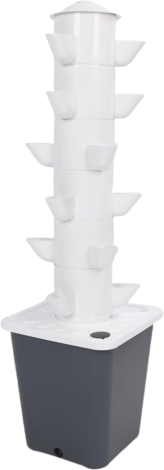 Zunate Vertical Hydroponic Growing System | 18 Plant with 10L Water Tank | Space Saving Indoor Vegetable Planter for Home Balcony | Soilless Plant Cultivation Kit (US Plug)