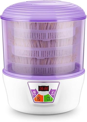 Bean Sprouts Machine with PTC Temperature Control 360° Sprinkler 3-Tier Seed Germination Kit for Healthy Bean Seed Sprouts Cereal &amp Legume Sprouting System