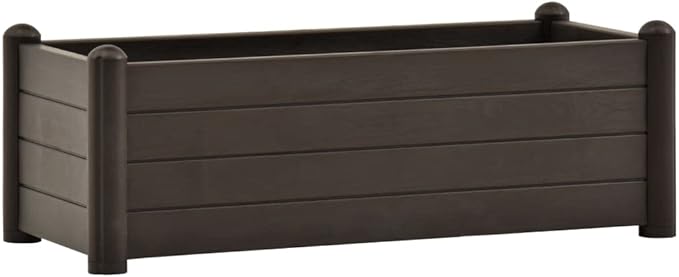 Cultivation RoomPatio Garden Home DecorVegetable planters for Porch PatioDurable and Long-LastingGarden Raised Bed PP Mocha 39.4x16.9x13.8