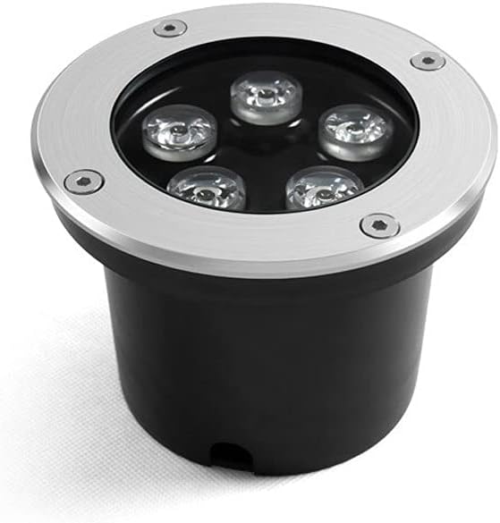 Sturdy 5W LED Underground Light IP67 Rated Waterproof Outdoor Decorative Landscape Patio Yard Lawn Driveway Flowerbed Bright High Power Spotlight AC85-110V Ceiling Fixture