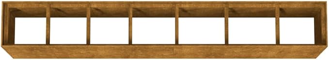 YAFF Garden Raised Bed Rusty Corten Steel Large Durable Outdoor Planter 110.2 x 15.7 x 31.5 in with Support Brackets