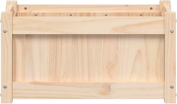 Garden Planters 2 pcs Solid Pine Wood Outdoor Flower Box for Vegetable Herb and Plant Growing 23.6 x 12.2 x 12.2