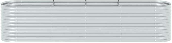 Galvanized Steel Raised Garden Bed - 157.5x31.5x31.9 Silver Metal Planter Box for Outdoor Gardening Flower and Plant Growing