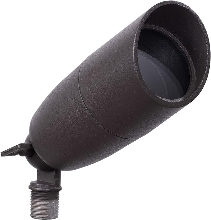 Aluminum Landscape Spotlights 12V AC/DC 36° Beam Angle | Low Voltage Lights with Ground Spike - 5W MR16 Bulb 400 Lumen - Security Lighting for Outside &amp Pool Area