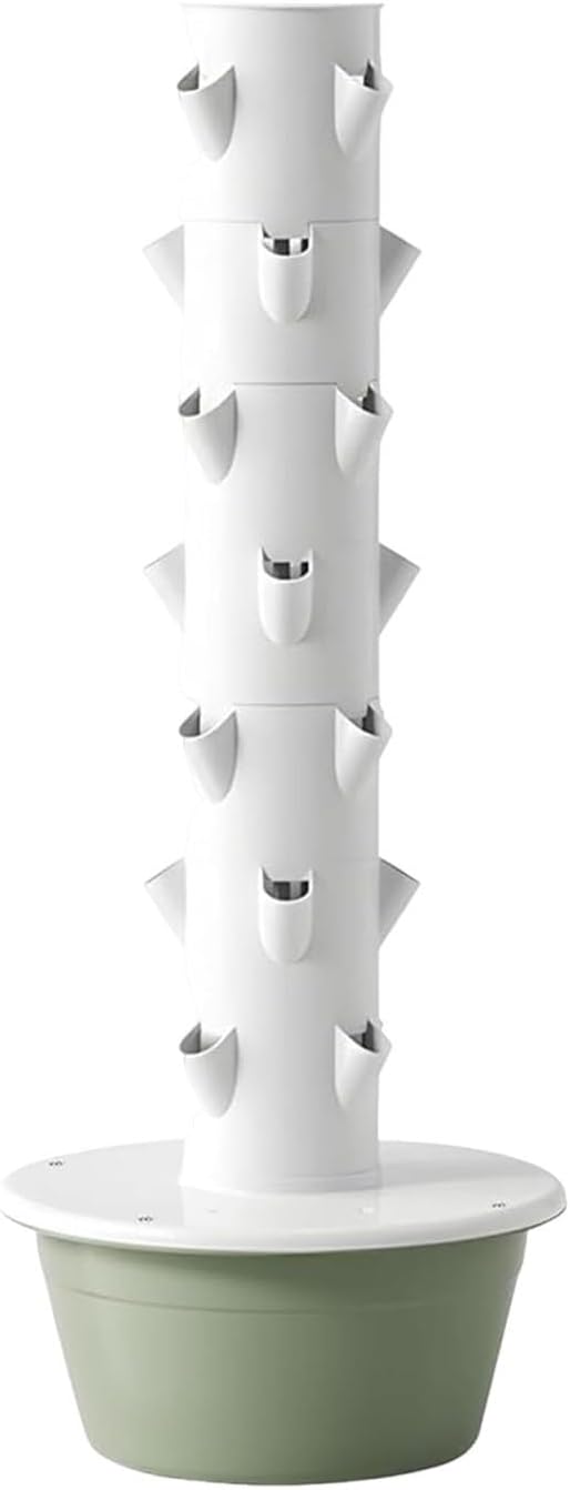 High-Yield Hydroponic System Space-Saving Vertical Garden Indoor Aeroponic Tower with Pump for Kitchen Balcony Herb &amp Vegetable Growing(7th Floor)
