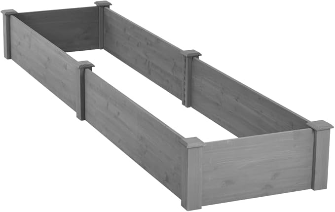 Sturdy Outdoor Raised Garden Bed for Vegetables Flowers and Herbs – Easy Assembly Wooden Planter Box with Solid Construction (96 Raised Garden Bed)