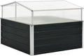 Greenhouse PlanterGarden BedGalvanized Raised Garden BedPlanter Raised bedsGalvanized PlanterAnthracite 39.4x39.4x30.3 Galvanized Steel