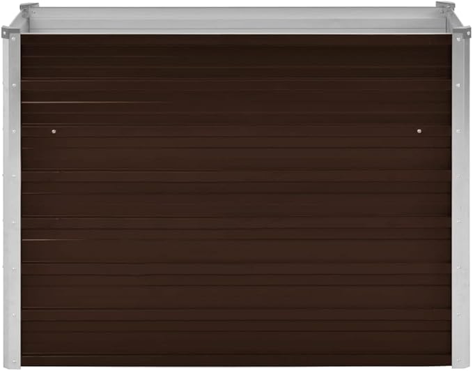 Garden Raised Bed Brown 39.4x15.7x30.3 Galvanized Steel aWeight-16 lbs