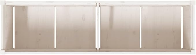 Wooden Raised Garden Bed Garden Planter Box Outdoor Wood Raised Garden Bed for Planting Plants Vegetables White 70.9x19.7x19.7 Solid Wood Pine-261